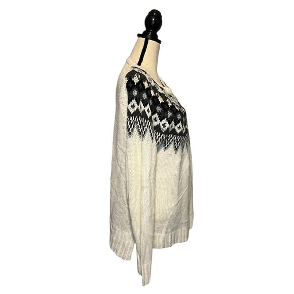 Cato Woman White Jeweled Rhinestone Fairisle Knit Sweater Plus Size 22/24W - Picture 5 of 9